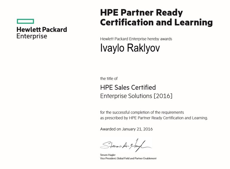 HPE Sales Enterprise Solution